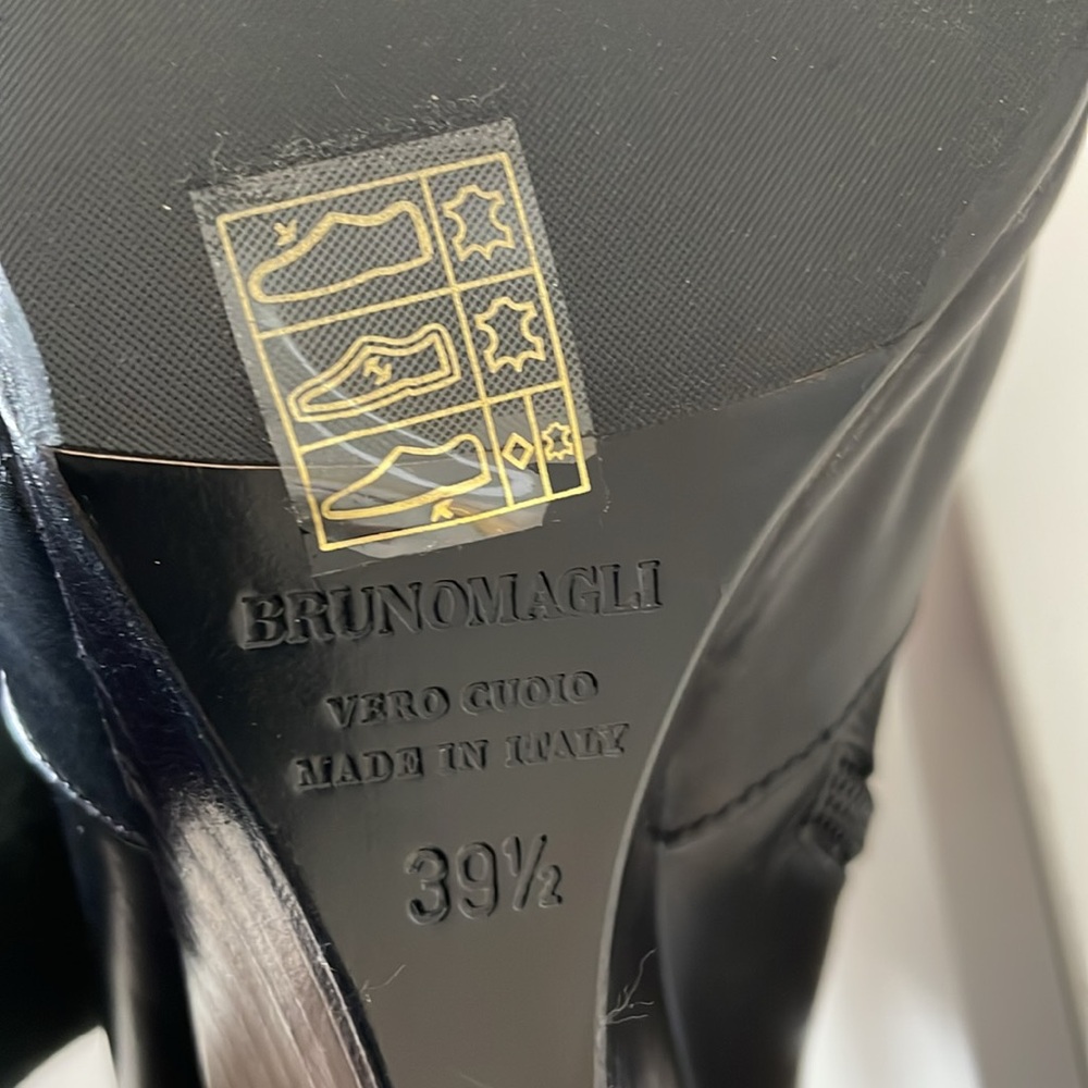 New! Bruno Magli Black Leather Knee Boots - Picture 11 of 11